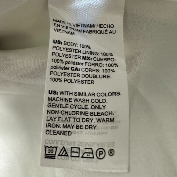 Chicos Tropical Print Draped Jacket Womens XL White Black Open Front - Picture 3 of 9